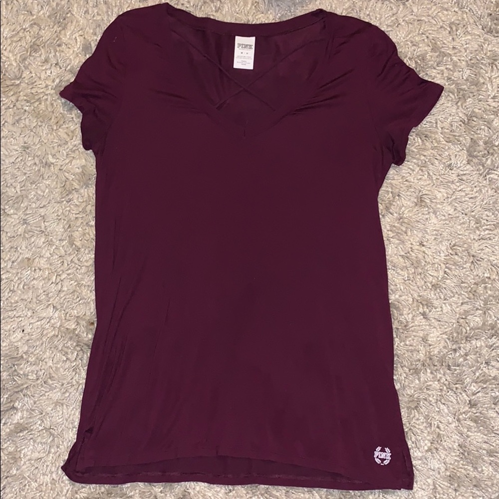 VS PINK Criss Cross Short Sleeve Top M